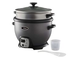 Arrocera multiusos Oster® acero inoxidable con función sofrito y bandeja de vapor CKSTRC7030S