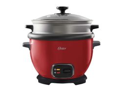 Arrocera multiusos Oster® roja con función de mantener caliente CKSTRC5730R