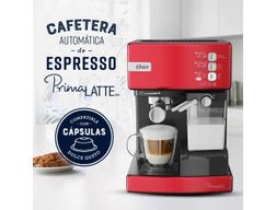 Cafetera automática de espresso roja Oster PrimaLatte BVSTEM6603R