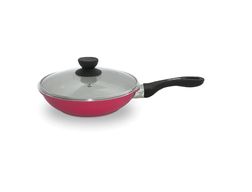 Sarten Ceramica Record 1115401262 Rojo con Tapa Vidrio