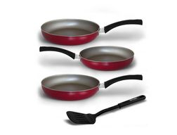 Tripack Sarten Antiadherente Record 9225032750 N18+N22+N24 Rojo