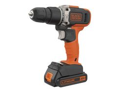 Taladro Percutor 3/8  20v Max 1 Bat 1.5 Ah Black + Decker