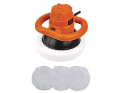 Pulidora Orbital 10  120 W 3200 Rpm + 3 Bonetes Black+Decker