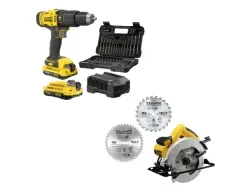Sierra Circular 7 1/4 1600w + Taladro Percutor 1/2 20v