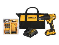 Taladro Percutor 1/2  20v Xr 65nm Dewalt + Set 27 Piezas