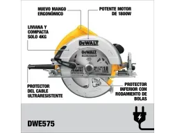 Sierra Circular Electrica Dewalt 7-1/4" 1800W DWE575