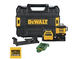 Nivel Láser de 3 Líneas x 360° 12V / 20V Max Luz Verde 30 Mts Baretool Dewalt DCLE34030GB