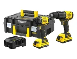 Taladro Impacto 20v + Taladro Percutor 13mmfatmax+2baterías Amarillo 50 60hz