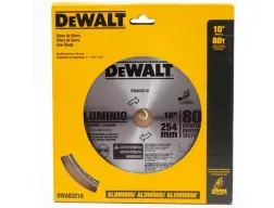 Disco de sierra 10" 80 Dientes Aluminio Dewalt DWA03210