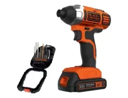 Atornillador De Impacto Inalámbrico 20v Max + Set 16 Piezas Naranja 50 Hz / 60 Hz