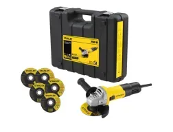 Amoladora Angular 4 1/2" 750W + 5 Discos Stanley SG7115KD-B2