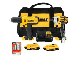 Taladro Perc 1/2 Ator De Impacto 1/4 20v Set De Brocas Dewalt