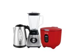 Combo Sazón I- Licuadora + Hervidor Eléctrico + Olla Arrocera Digital Multifunción