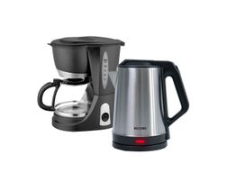 Combo Café- Cafetera Electrica 800W + Hervidor Eléctrico 1500W