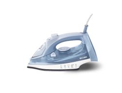 Plancha a Vapor Celeste con base antiadherente