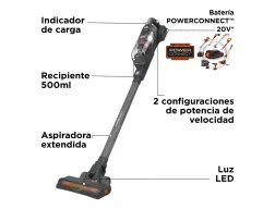 Aspiradora 2 en 1 Vertical Inalámbrica 20V Black+Decker
